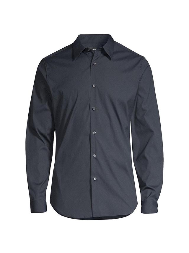 Mens Sylvain Wealth Poplin Long-Sleeve Shirt Product Image