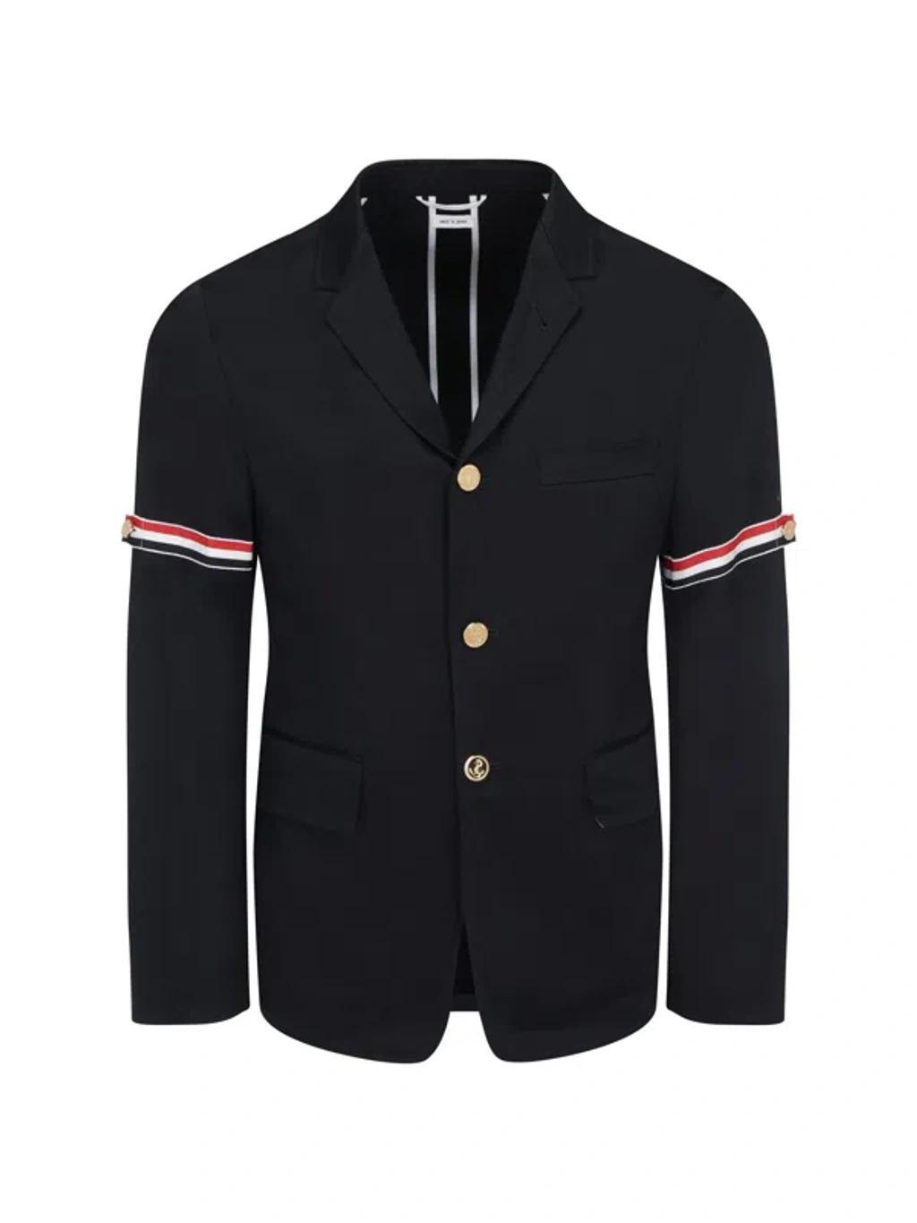 THOM BROWNE Unconstructed Jacket In Blue Product Image