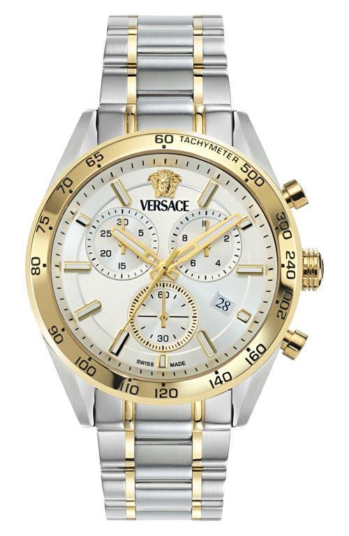 VERSACE V-code Chronograph, 41mm In Silver Product Image