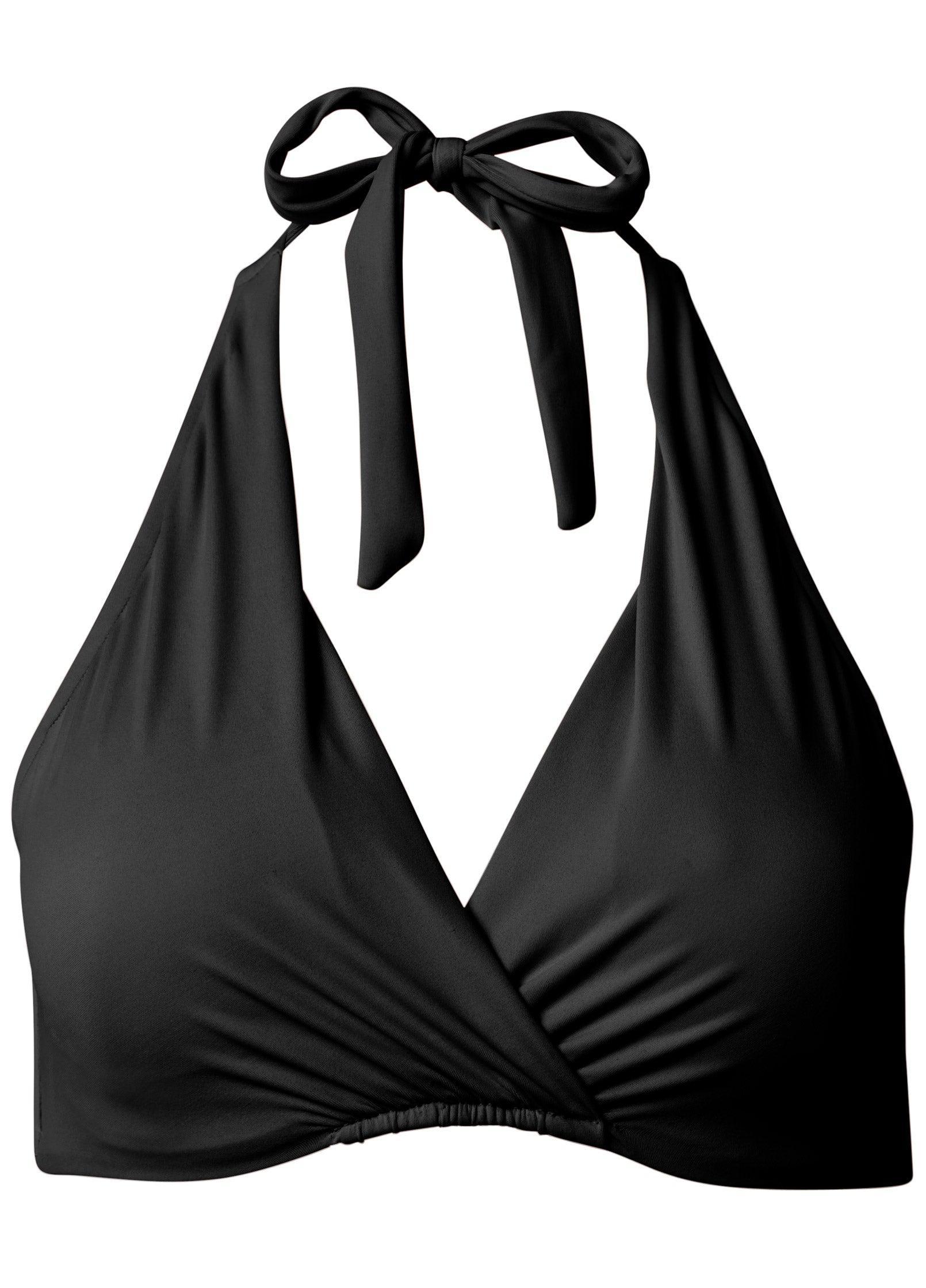 Underwire Halter Top - Black Beauty Product Image