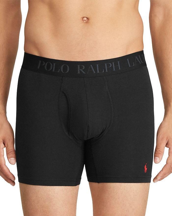 POLO RALPH LAUREN Assorted 3-pack Cotton Blend Boxer Briefs In Black Product Image