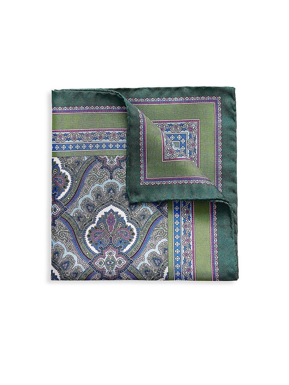 Mens Paisley Silk Pocket Square Product Image