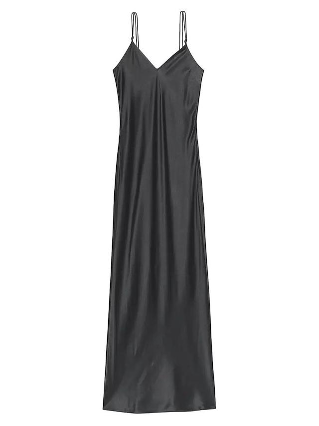 Silk Fitted Maxi Dress Product Image