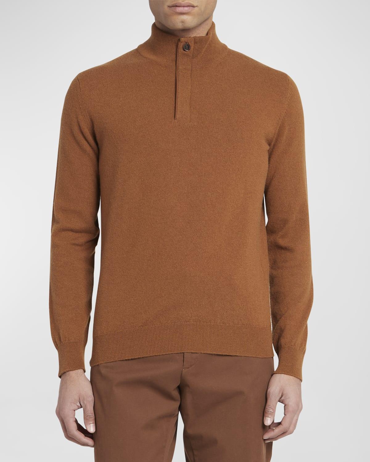 Mens Cashmere Quarter-Zip Sweater Product Image