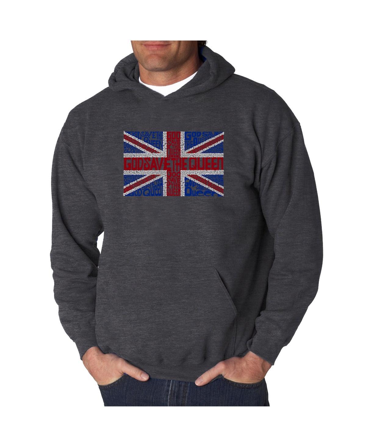 La Pop Art Mens Word Art Hooded Sweatshirt - God Save The Queen Product Image