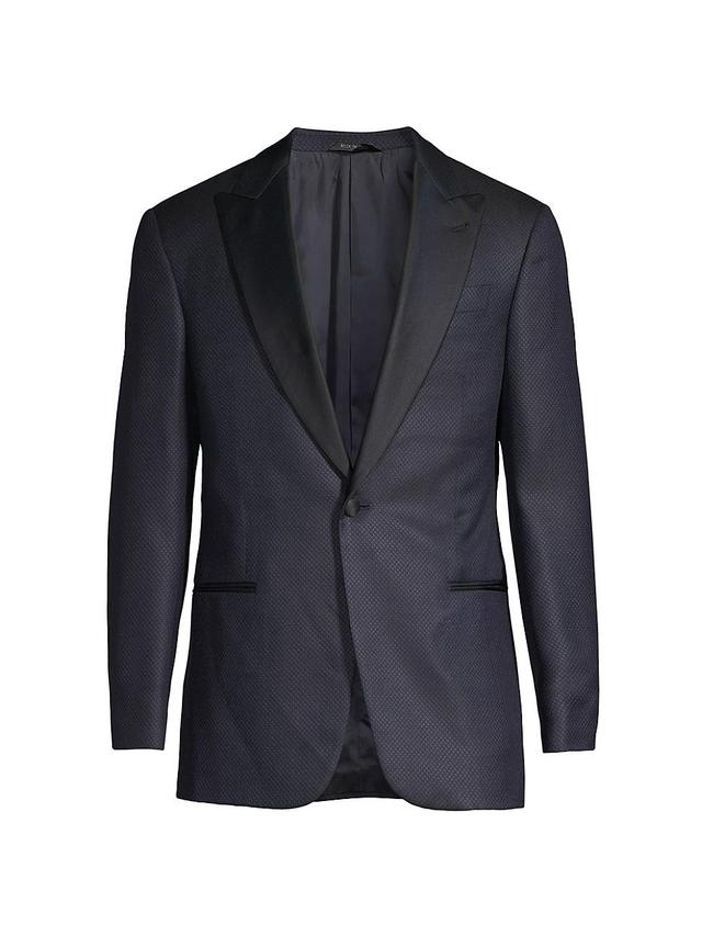 Mens Wool & Silk Peak-Lapel Blazer Product Image