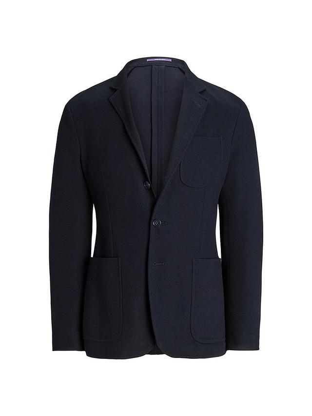 Mens Notch Lapel Cotton Blazer Product Image