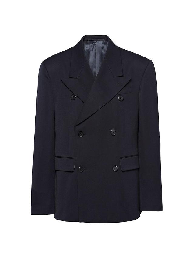 Mens Double-Breasted Wool Jacket Product Image