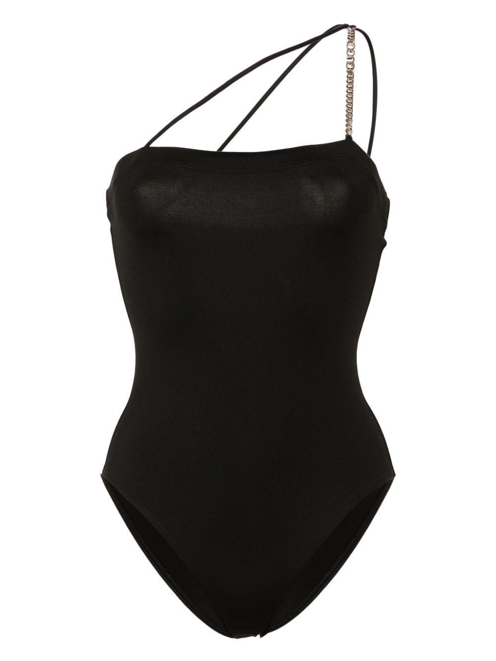 Chain Detail Swimsuit In Black Product Image