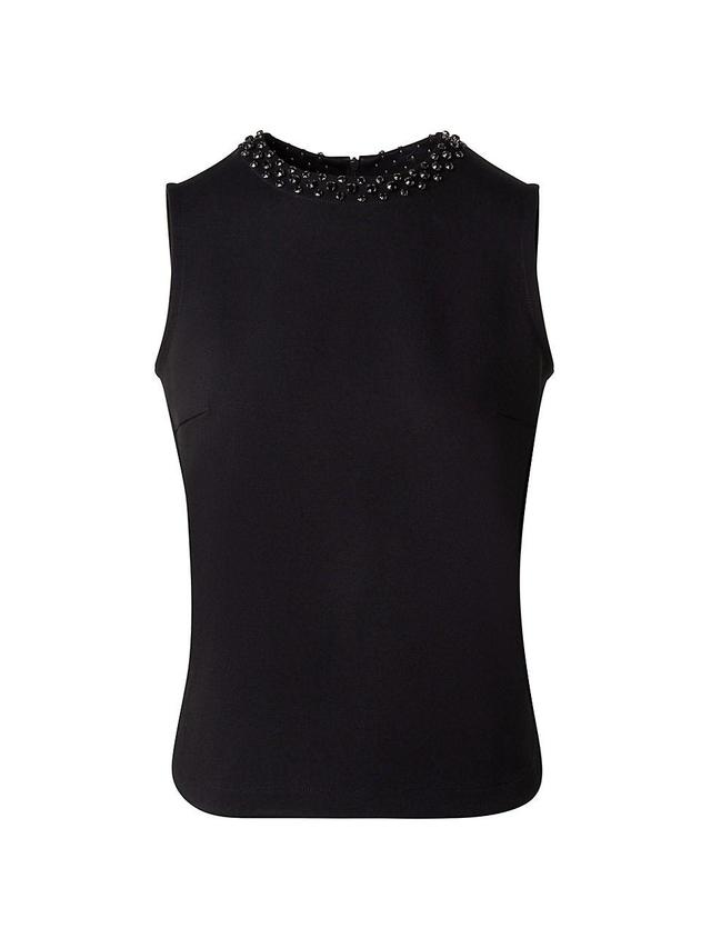 Womens Crystal-Embellished Sleeveless Top Product Image