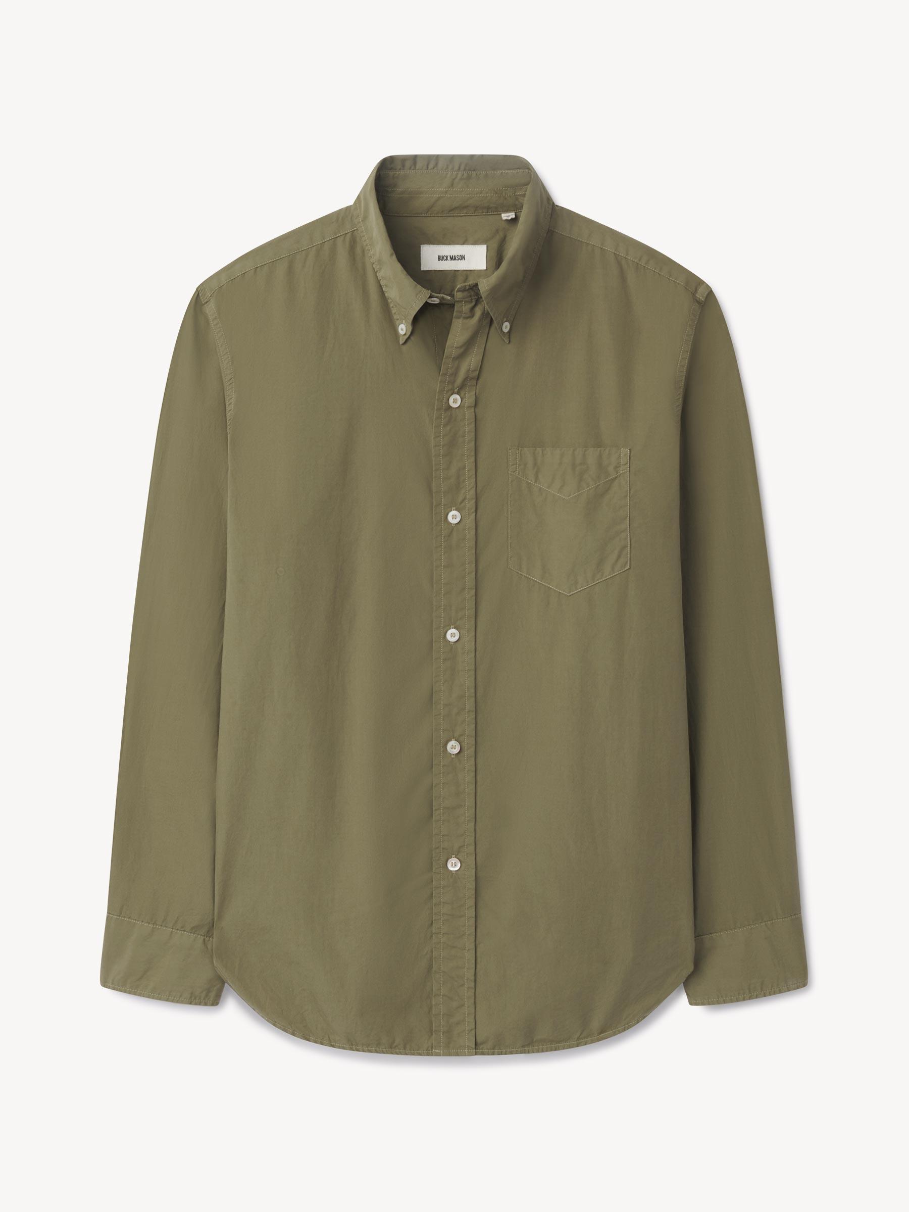 Olive Skyline Poplin One Pocket BD Shirt product image