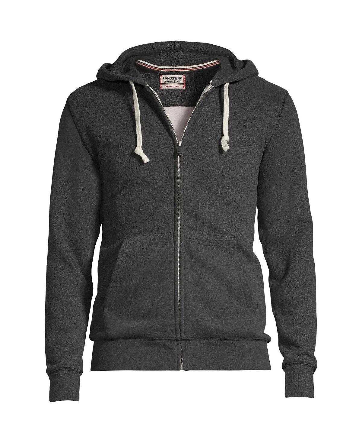 Mens Lands End Serious Sweats Full-Zip Hoodie Gray Grey Product Image