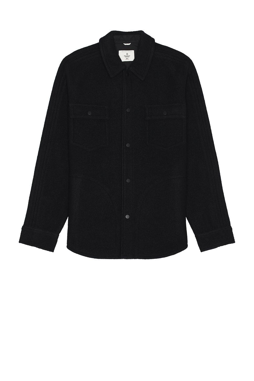 Reigning Champ Wool Overshirt Black. (also in ). Product Image