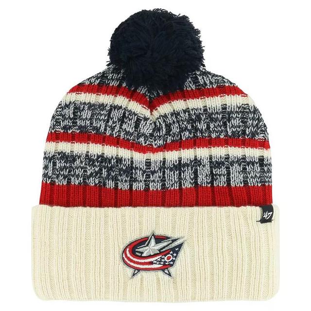 Mens 47 Cream Columbus Blue Jackets Tavern Cuffed Knit Hat with Pom Product Image