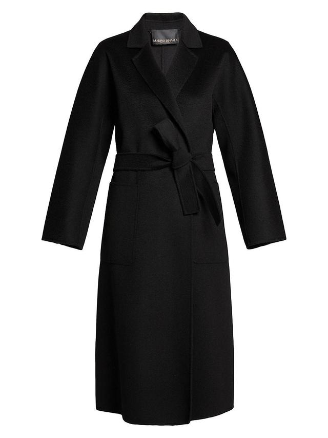 Marina Rinaldi Handsewn Fine Belted Wool Coat Product Image