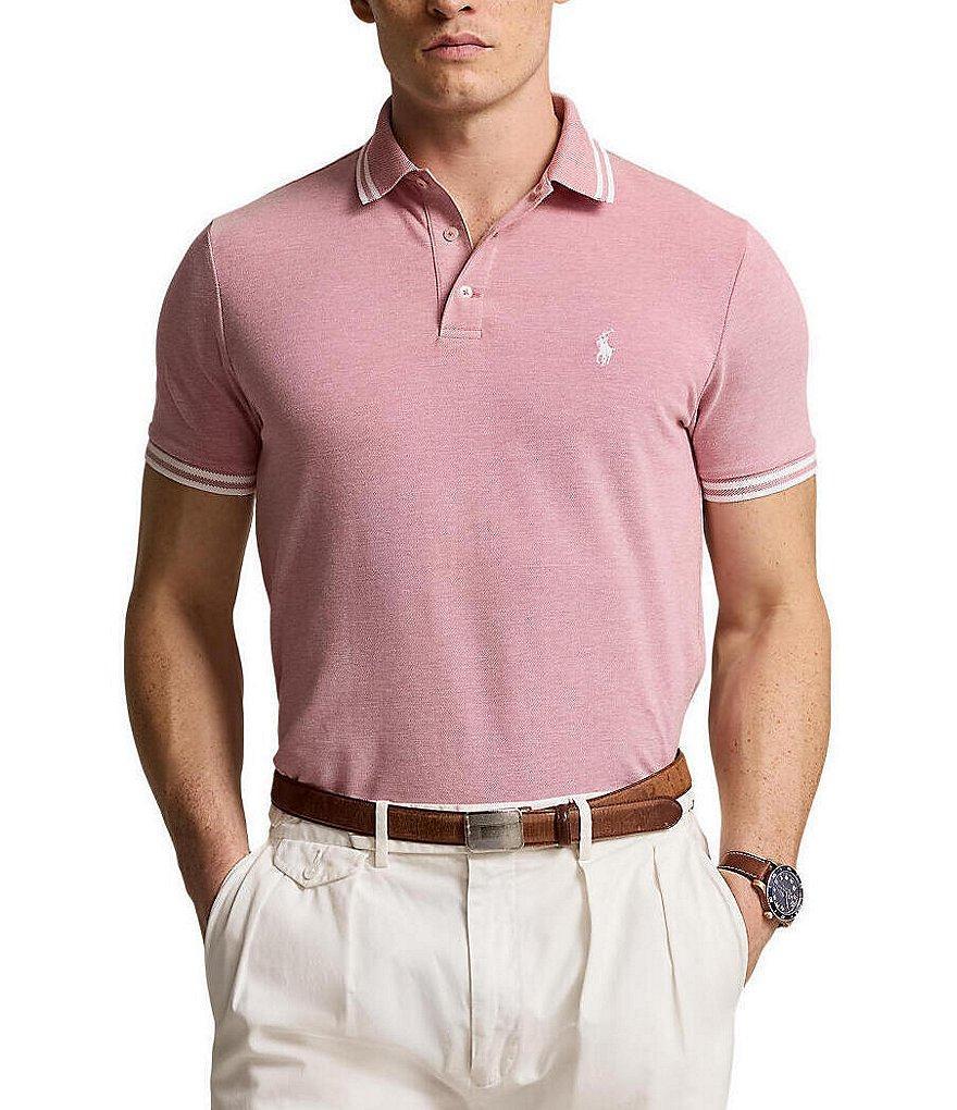 Polo Ralph Lauren Classic-Fit Tipped Stretch Mesh Short Sleeve Polo Shirt Product Image