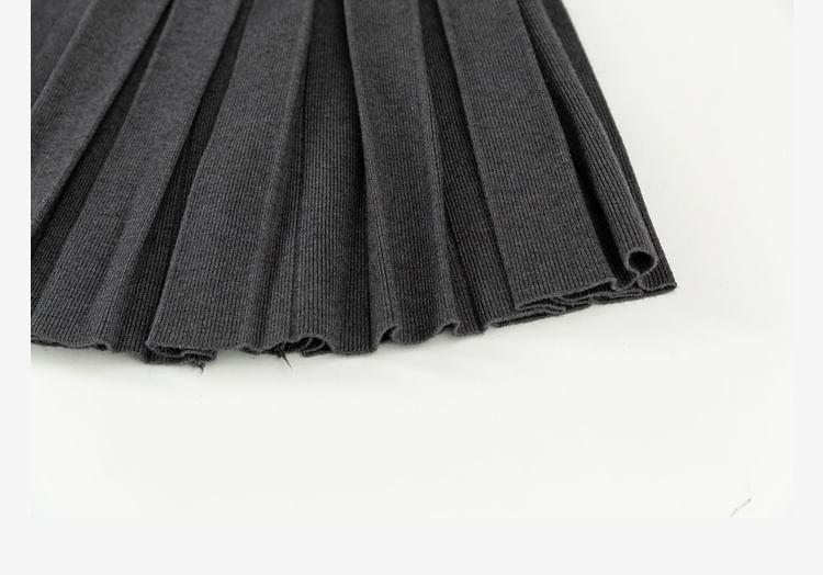 High Rise Plain Mini A-Line Skirt Product Image