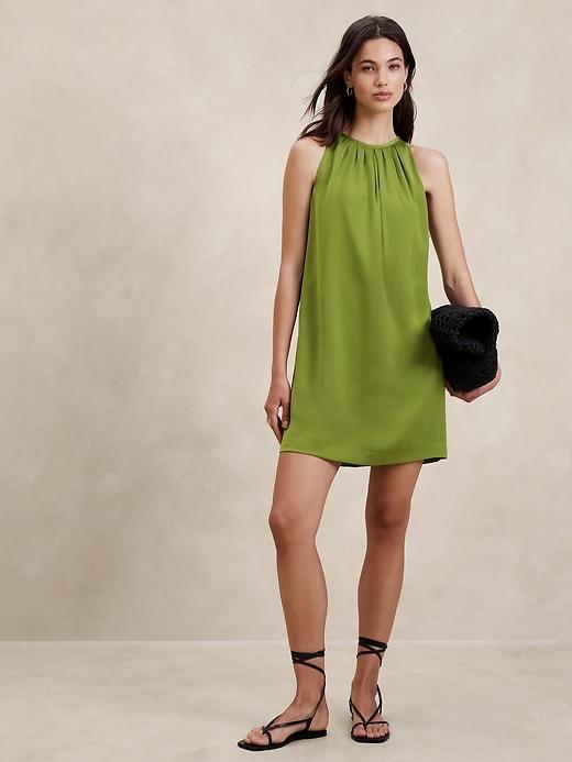 Silky Crepe Mini Dress Product Image