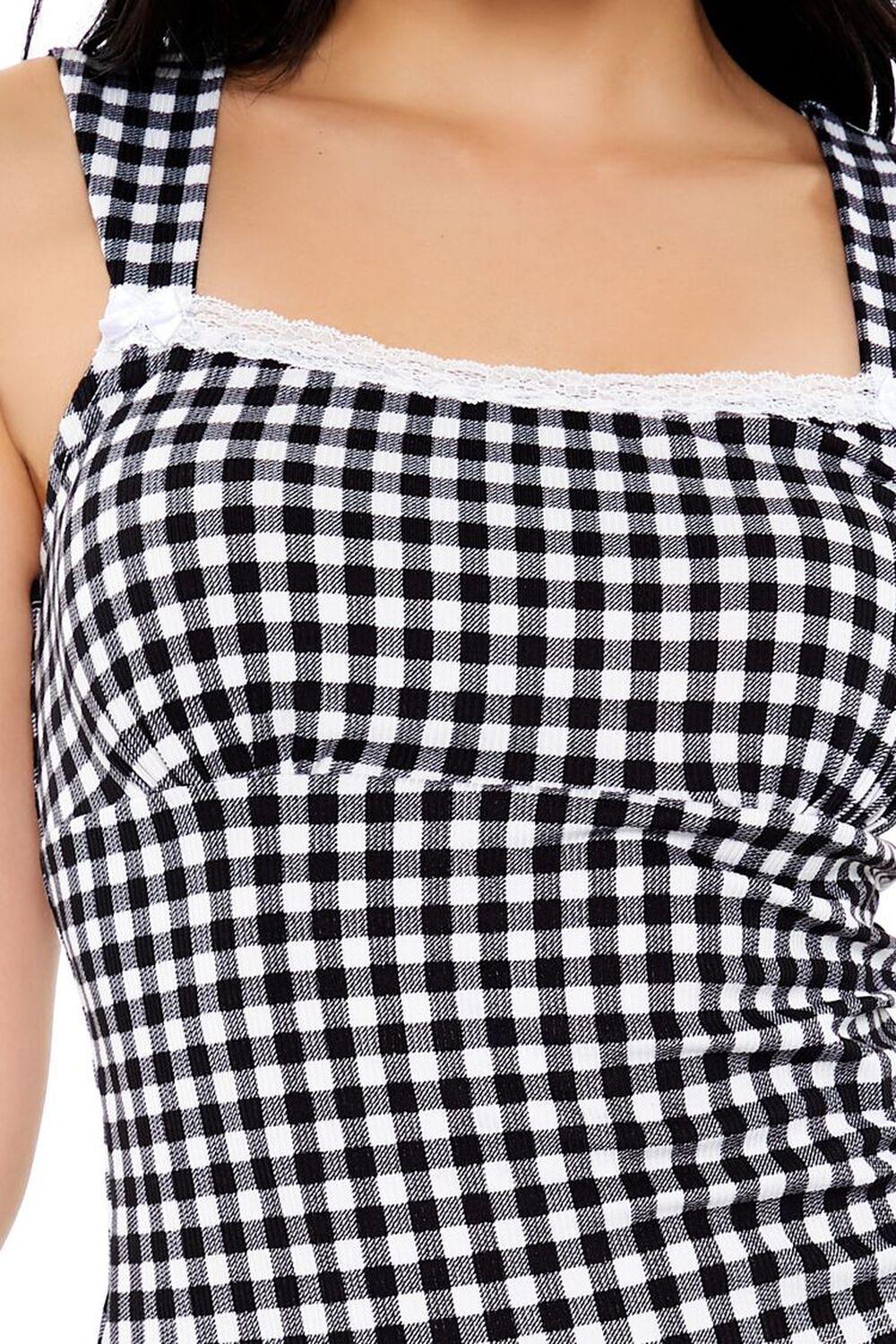 Gingham Lace-Trim Top | Forever 21 Product Image