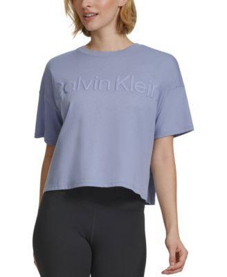 Women's Cotton Raised Logo Cropped T-Shirt Product Image