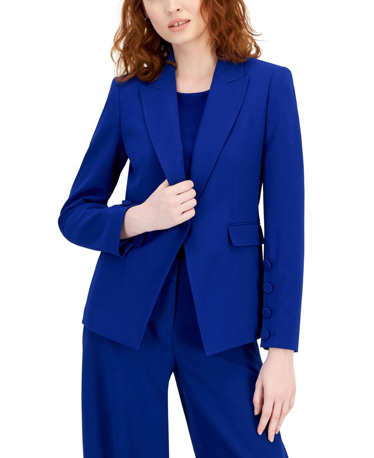 Tahari Asl Womens Single-Button Peak-Lapel Blazer Product Image