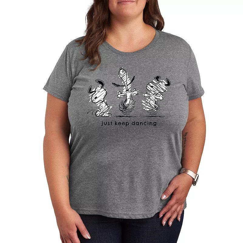 Plus Diet Coke Flowers Graphic Tee, Womens Grey Gray Product Image