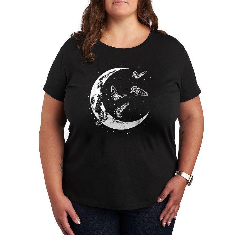 Plus Butterfly Moon Graphic Tee, Womens Product Image