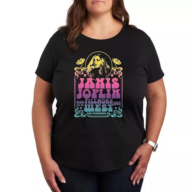 Plus Janis Joplin Fillmore West Graphic Tee, Womens Product Image