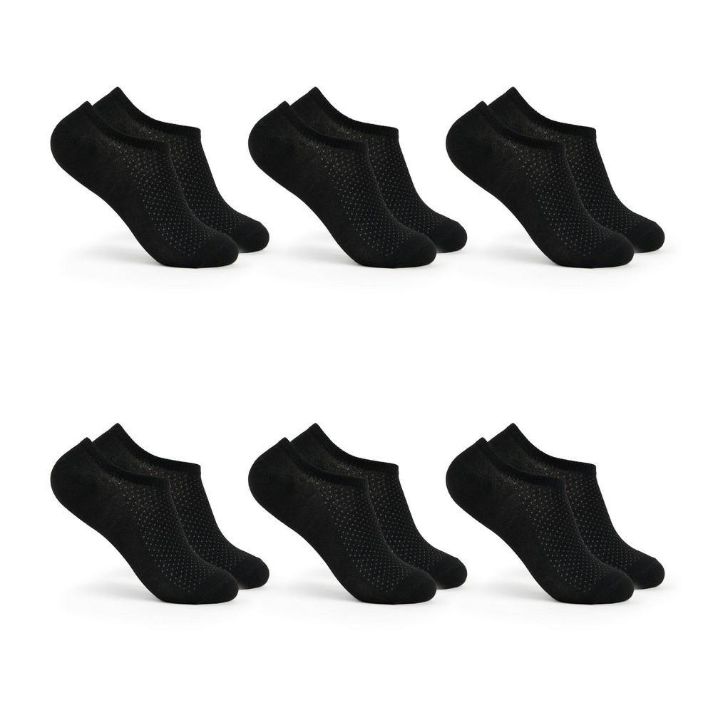 Fruit of the Loom Womens Breathable Lightweight 6pk Liner Athletic Socks - Black 4-10 Product Image