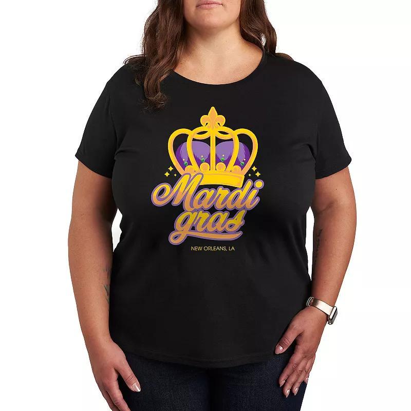 Plus Size Mardi Crown Graphic Tee, Womens Product Image