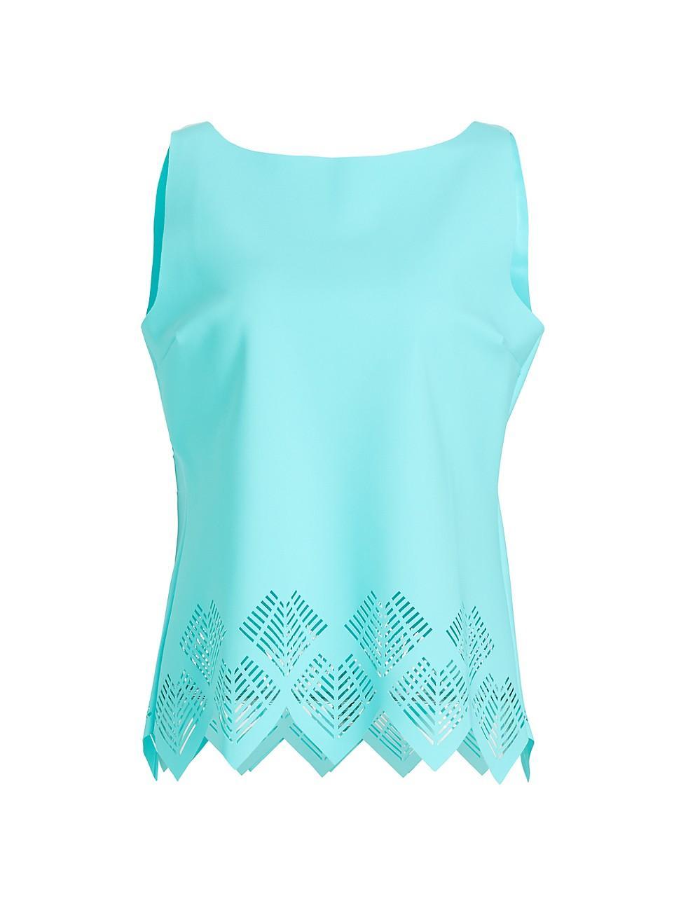 Womens Romoloa Laser-Cut Jersey Top Product Image