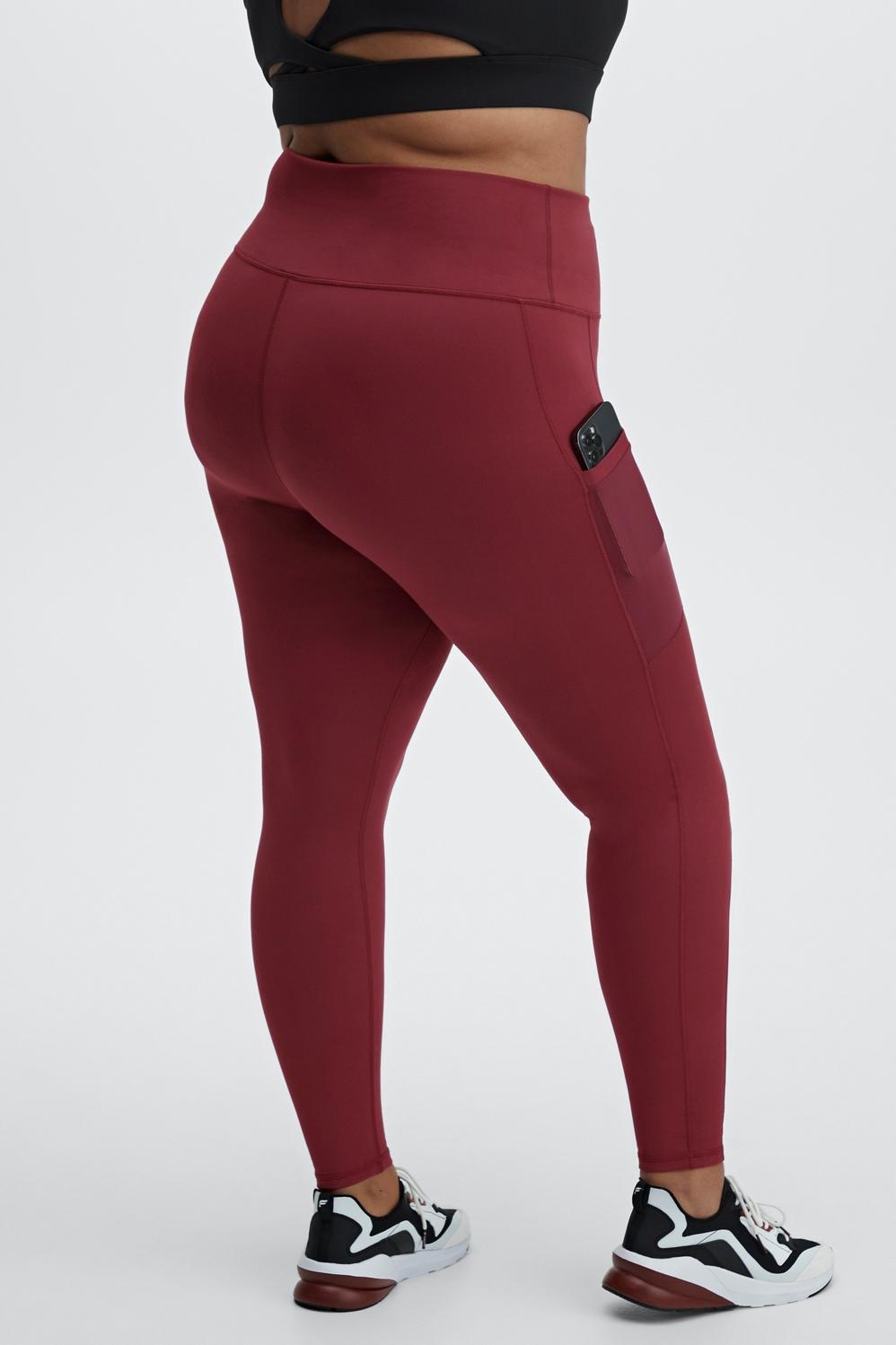 Fabletics On-The-Go High-Waisted Legging Womens red Size S Product Image