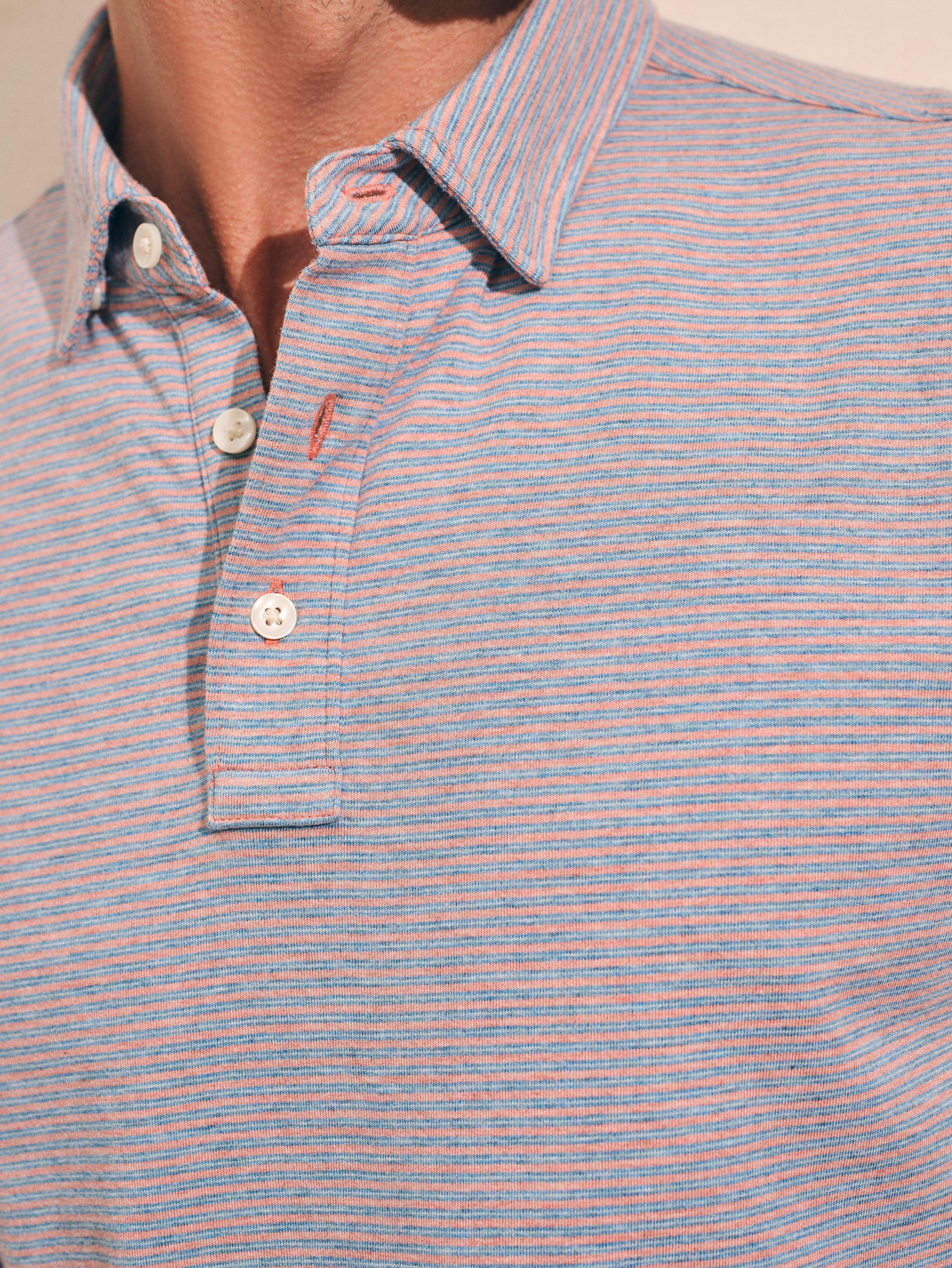 Movement™ Long-Sleeve Polo Shirt - Rose Creek Stripe Male Product Image