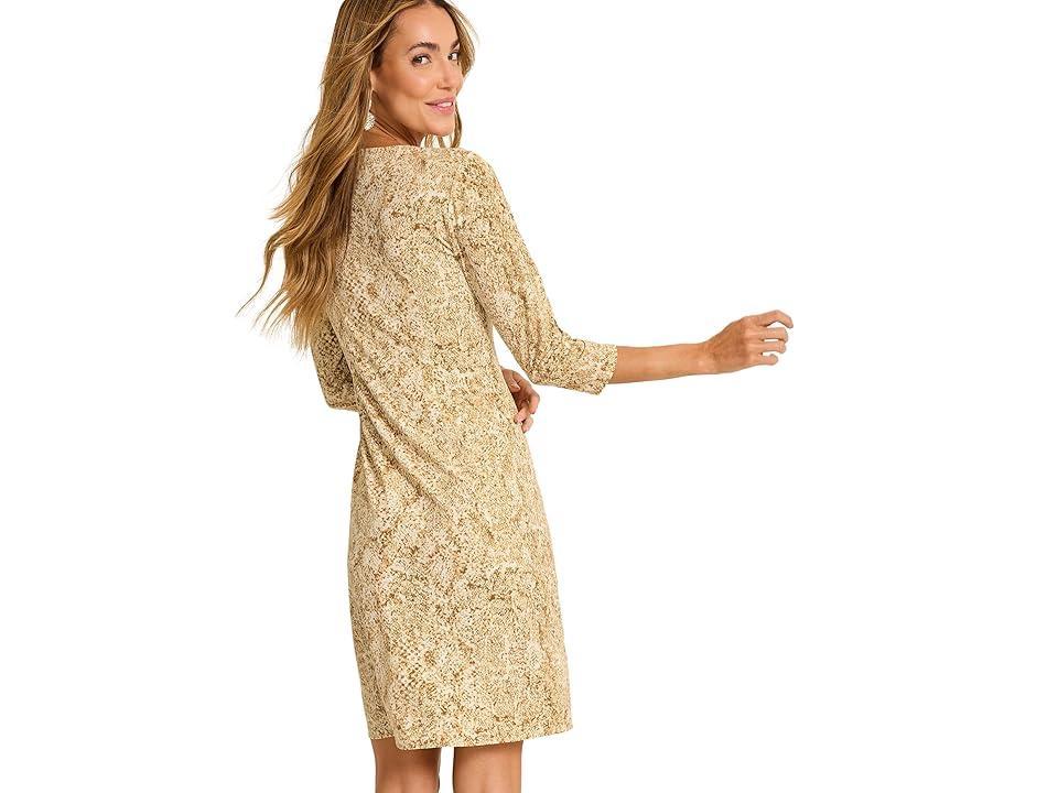 Tommy Bahama Clara Playa Python Short Dress (Travertine) Women's Dress Product Image