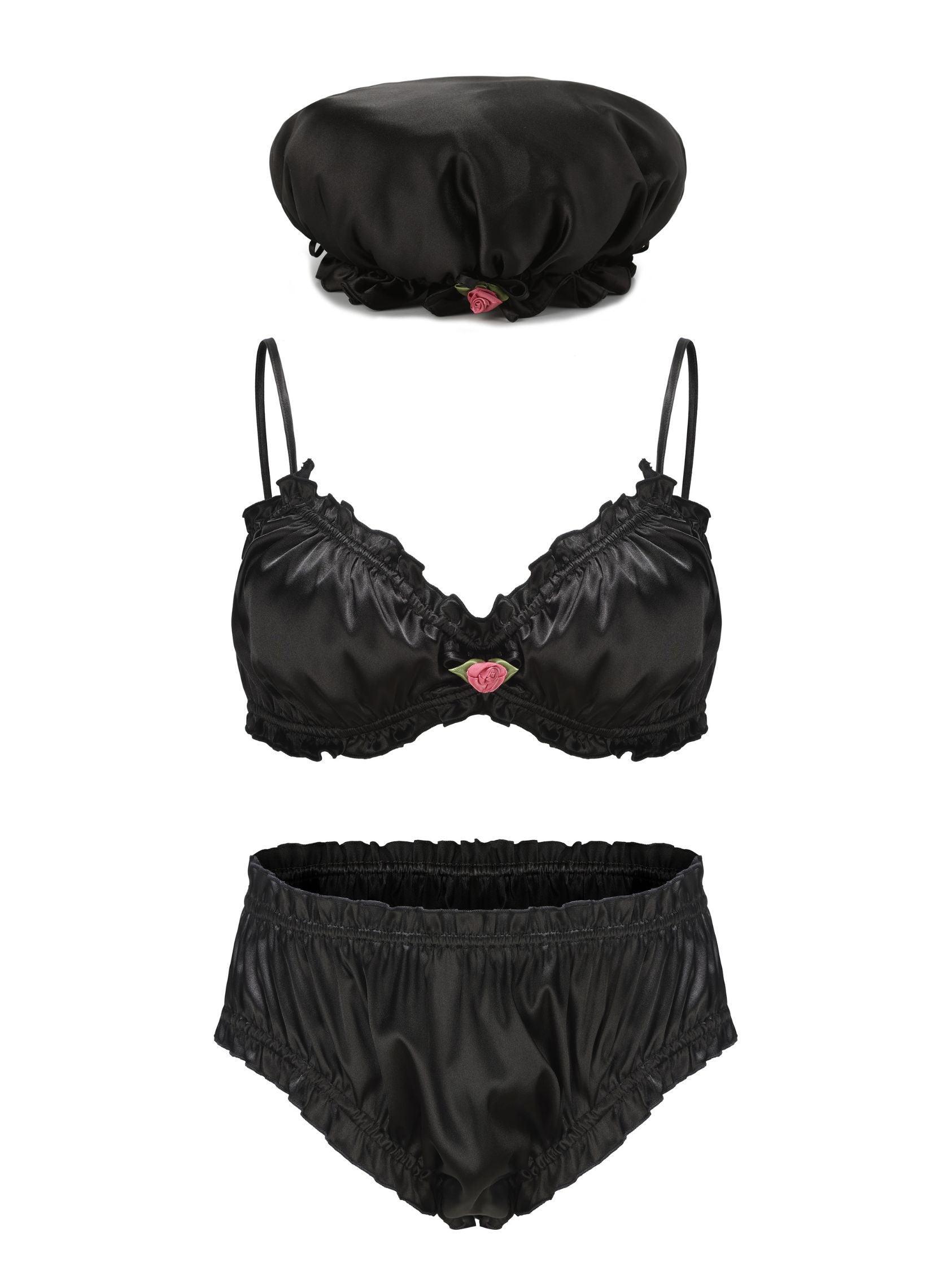 Isabella Silk Intimates Set (Black) (Final Sale) Product Image