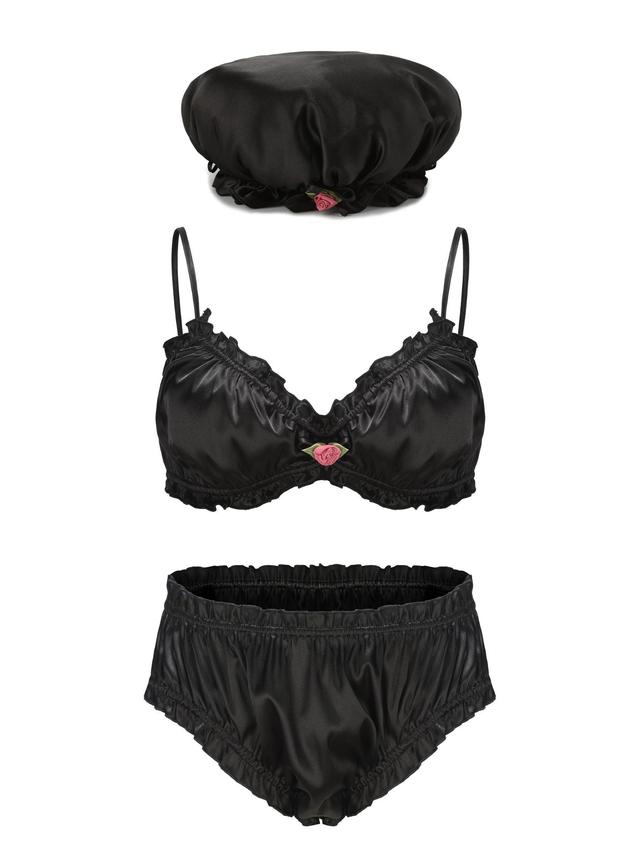 Isabella Silk Intimates Set (Black) (Final Sale) Product Image