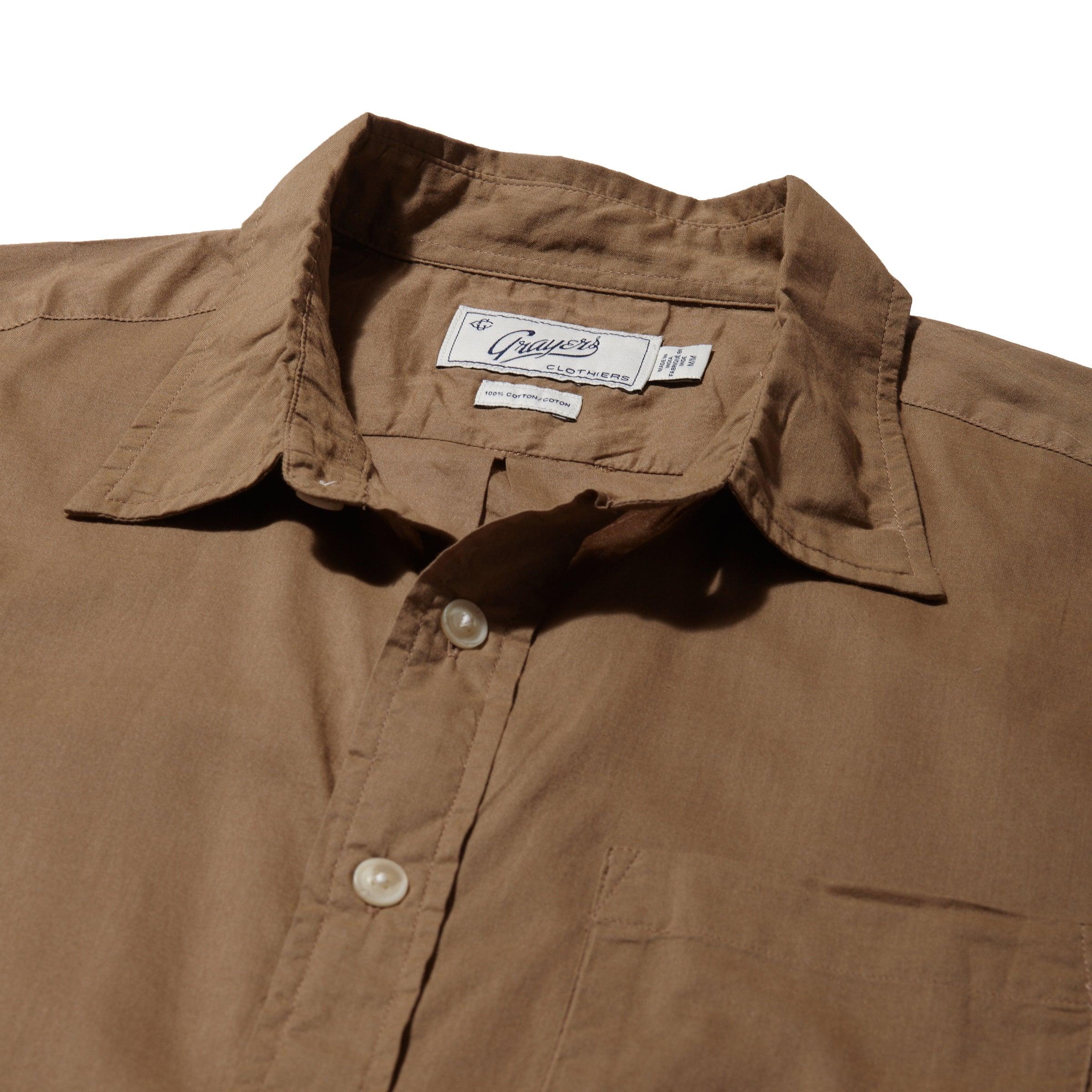 Portofino Featherweight Poplin Short Sleeve Shirt - Ermine Product Image