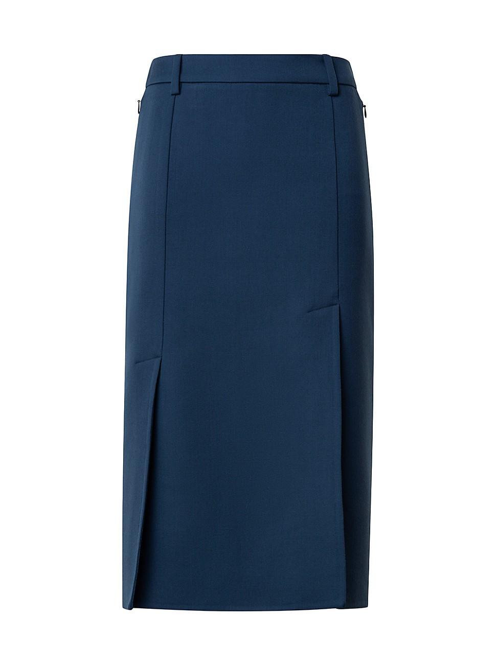 Womens Wool Pencil Midi-Skirt product image