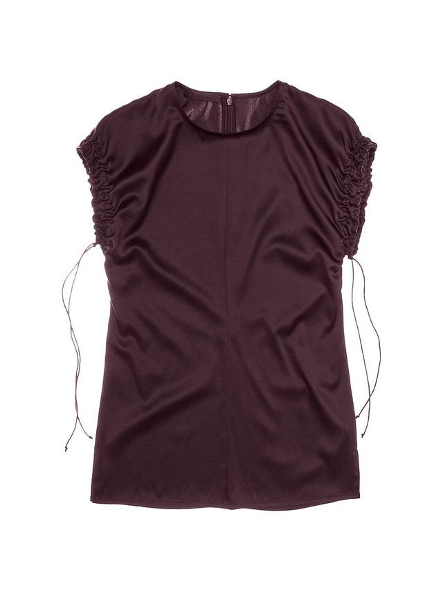 Womens Ruched Satin Top Product Image