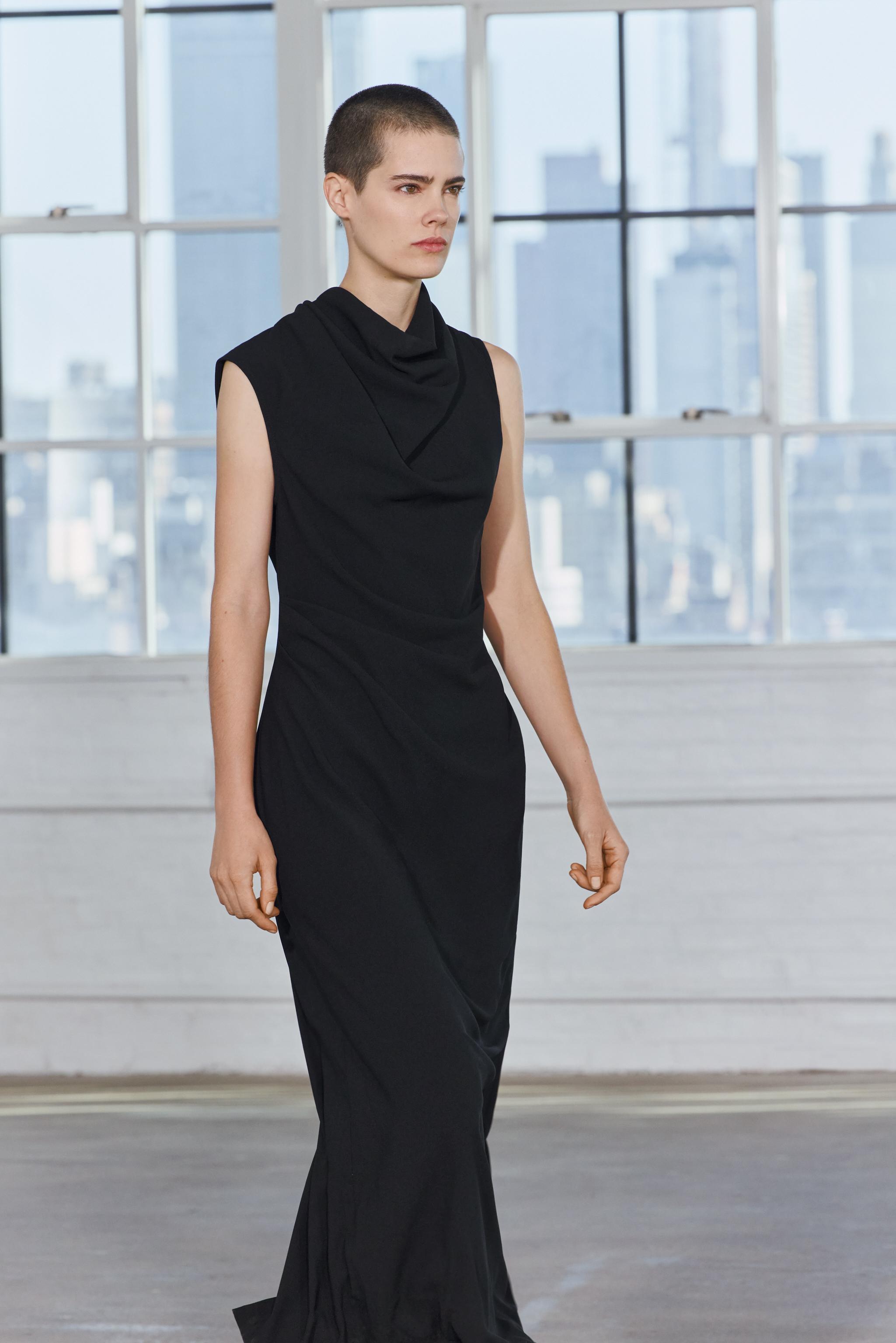 DRAPED MIDI DRESS ZW COLLECTION Product Image