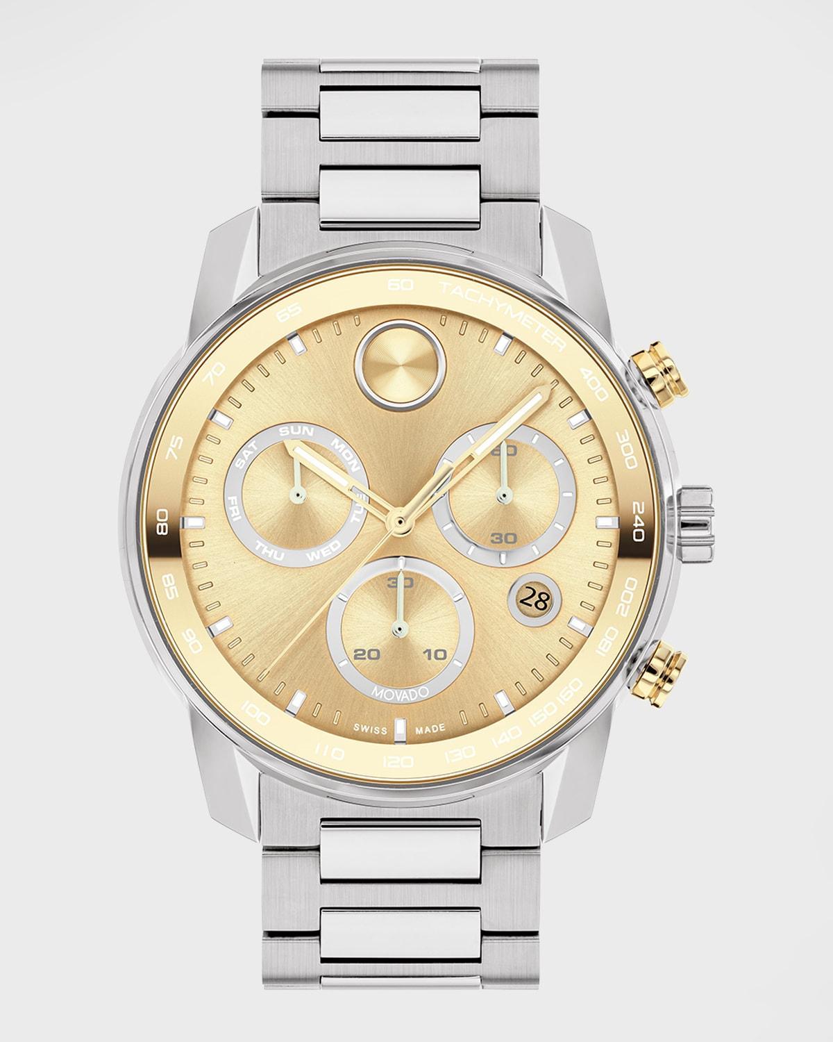 Mens Bold Verso Chronograph Two-Tone Bracelet Watch, 44mm Product Image