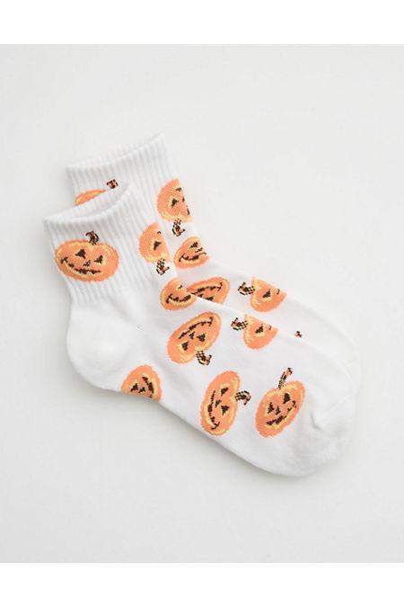 Aerie Halloween Ribbed Cotton Bobby Socks Women's Product Image