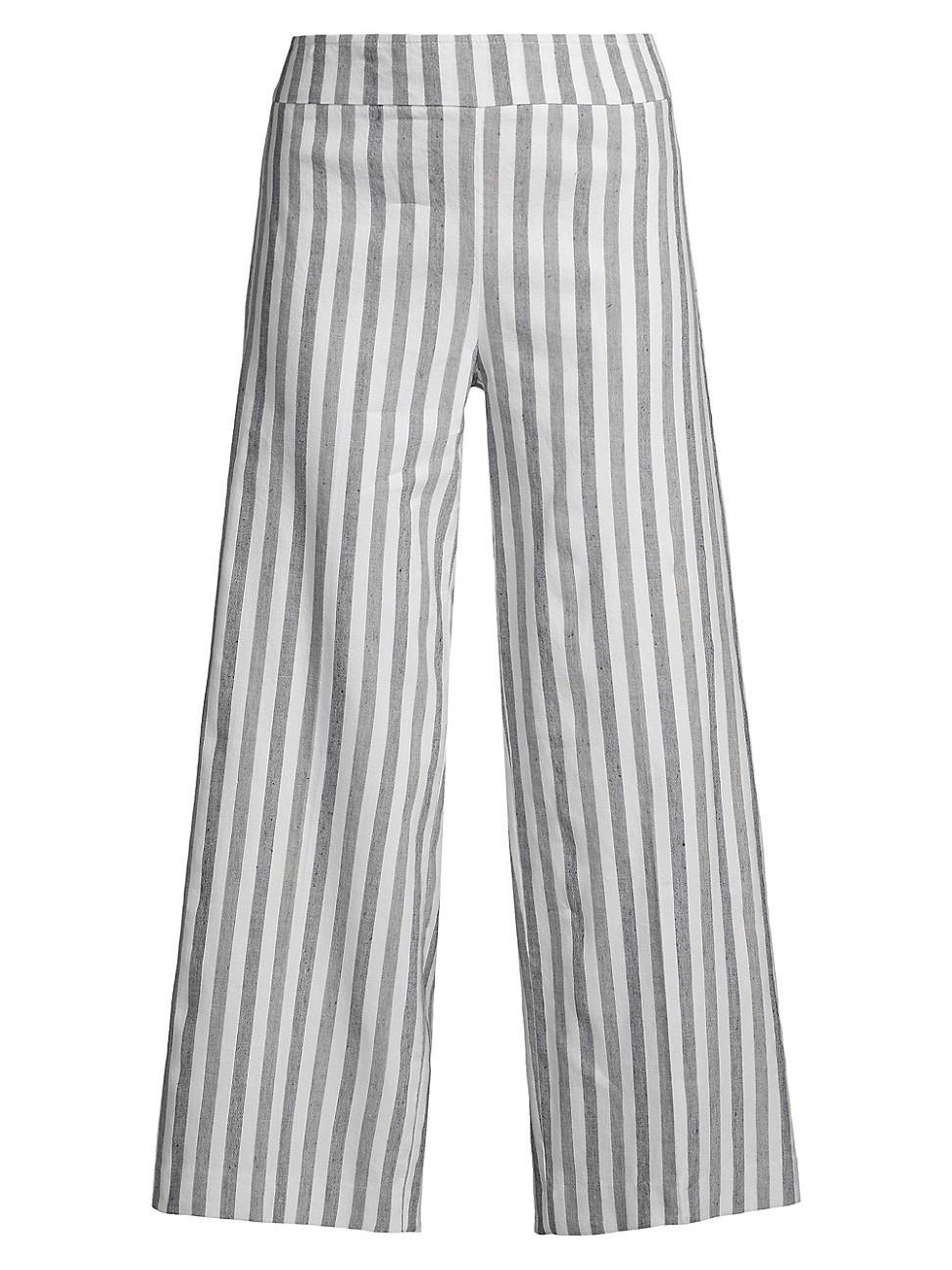 Womens Alex Coastal Stripe Crop Pants Product Image