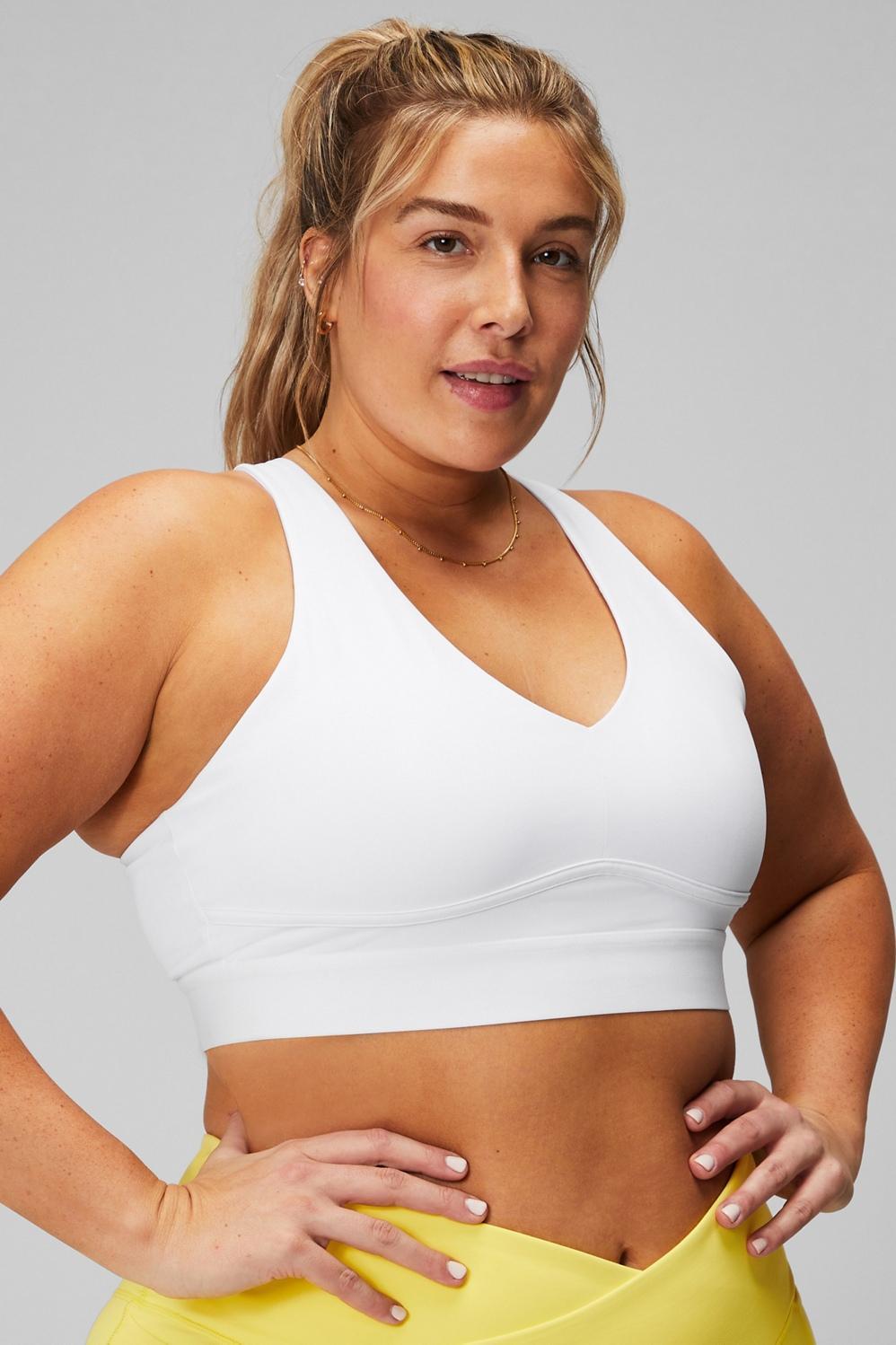 Fabletics All Day Every Day Bra Womens white Size M Product Image