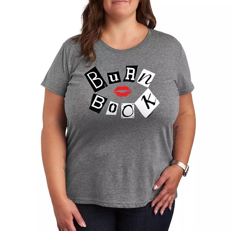 Plus Mean Girls Burn Book Graphic Tee, Womens Grey Gray Product Image