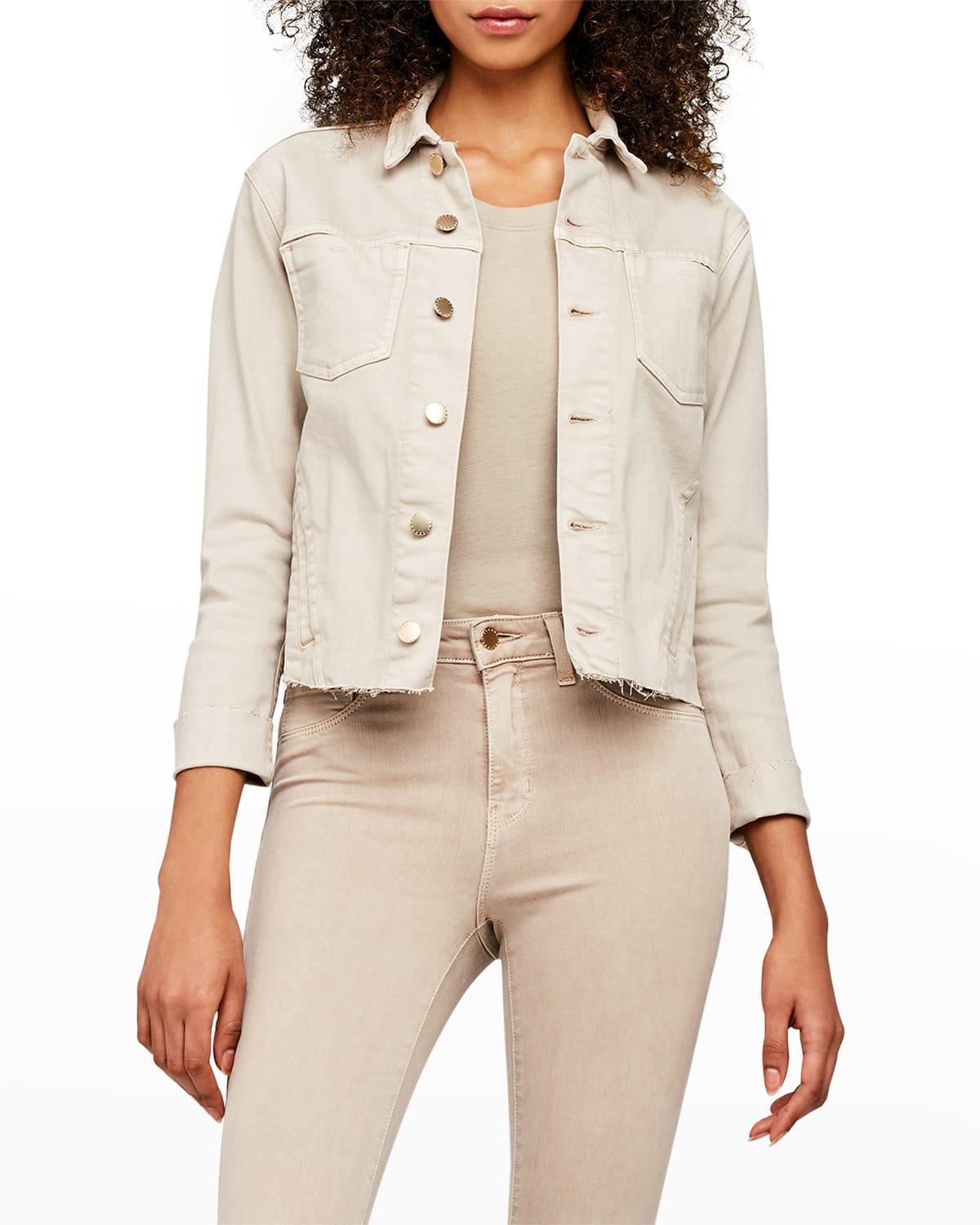 L'AGENCE Janelle Slim Jacket in White. Product Image