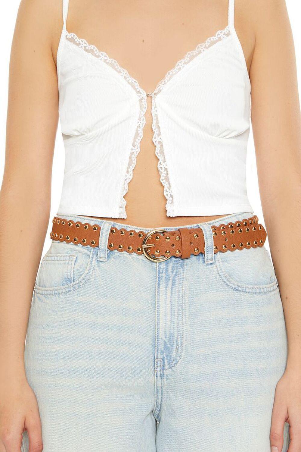 Scalloped Faux Leather Belt | Forever 21 Product Image