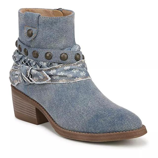 Blowfish Malibu Rally Womens Booties Blue Blue Fabric Product Image