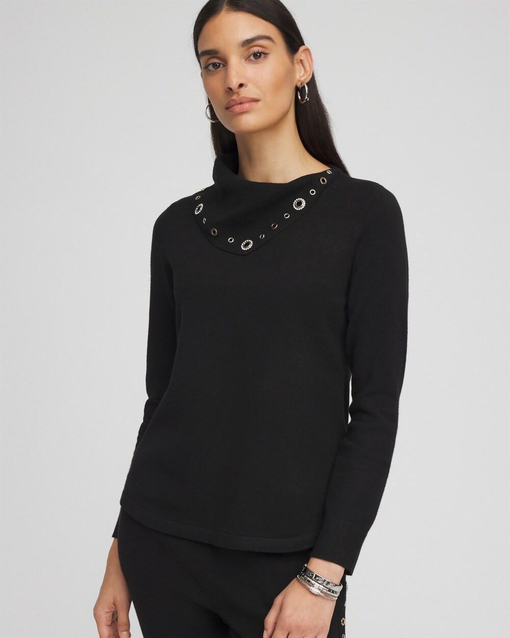 Zenergy® Luxe Cashmere Blend Embellished Top product image