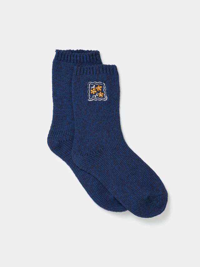 Cookie Embroidery Socks (Navy) Product Image